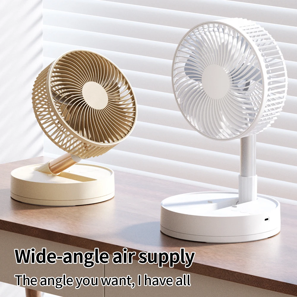 KASYDoFF Portable Oscillating Desk Fan, 8-Inch＆ 5400mAh USB Battery Operated Fan with 4 Speed Strong Airflow Foldable Personal