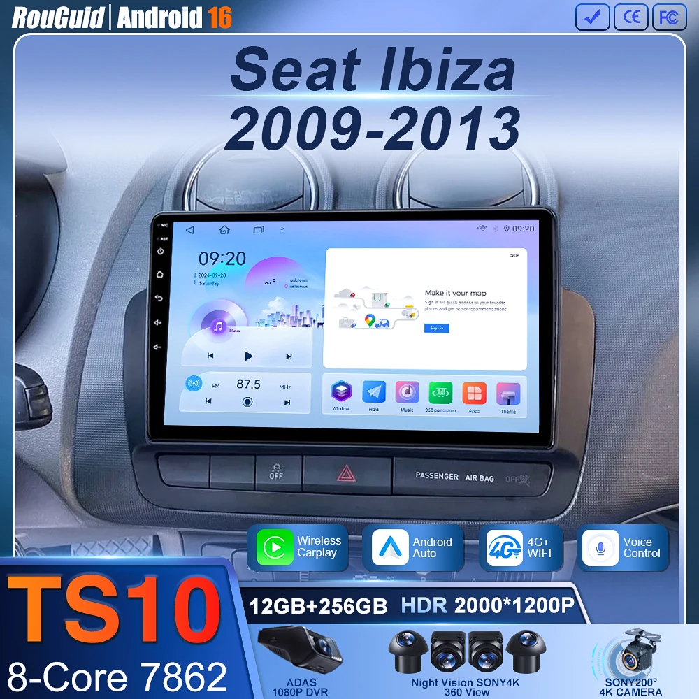 

Carplay For Seat Ibiza 2012-2015 Android Auto Car Radio Head Unit Video Player Multimedia GPS Navigation WIFI QLED No 2din DVD