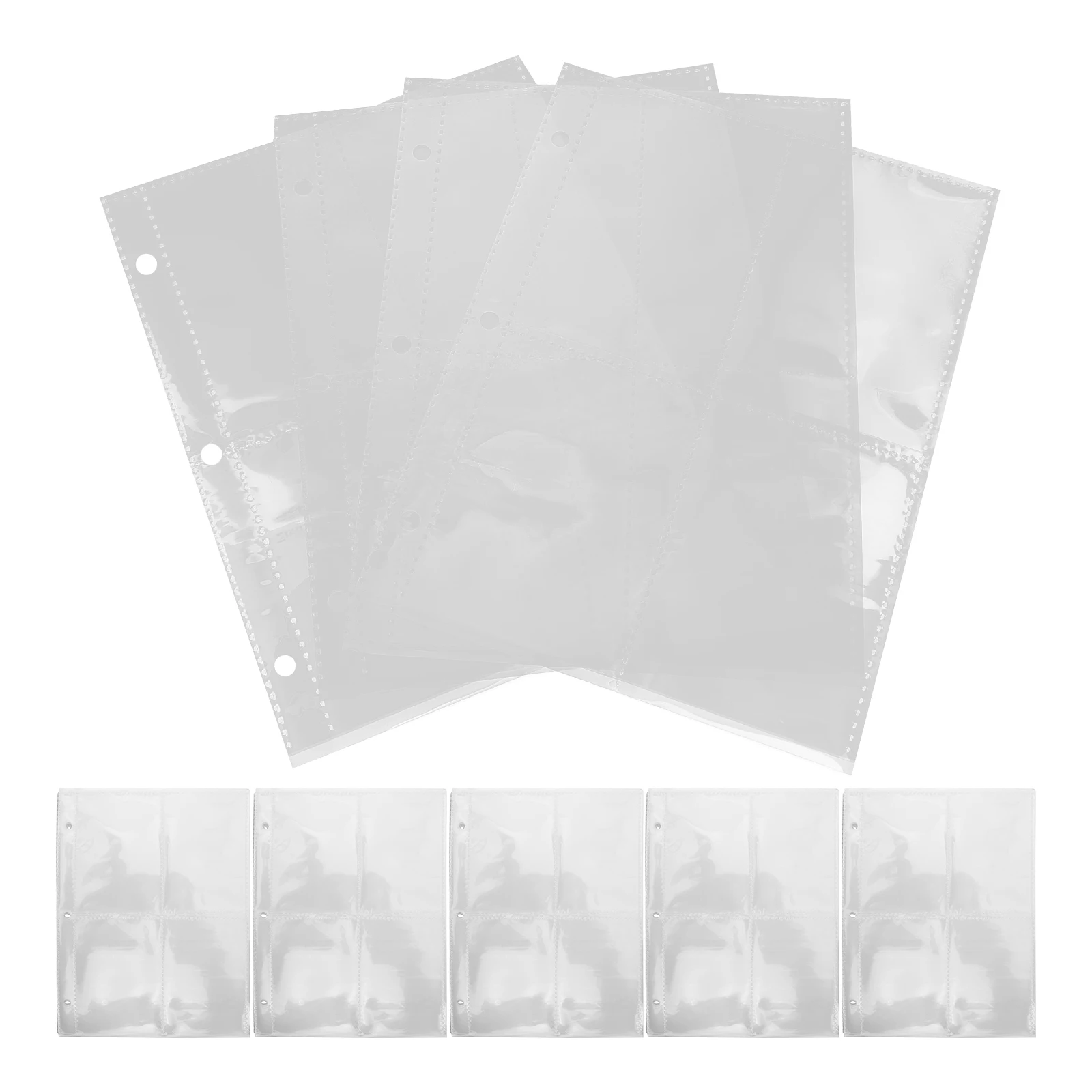 

50Pcs Pocket Card Sleeves Plastic Trading Card Protectors for Baseball Soccer Football Storage Binder Sheets