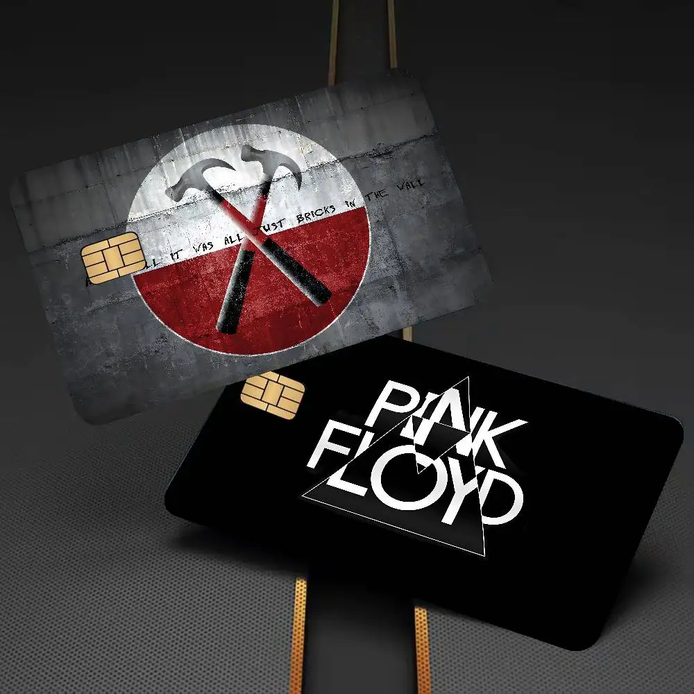P-Pink-F-Floyds Band Credit Card Skin Stickers for VISA Bank Card Transportation Card Waterproof Sticker Anti-scratch Women Gift