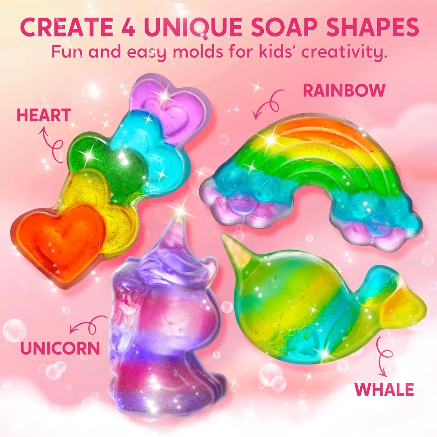JOYFY Kit Pembuatan Sabun Unicorn Kerajinan Tangan untuk Anak Perempuan Proyek DIY untuk Hadiah Ulang Tahun Natal Aktivitas STEM Hadiah Remaja