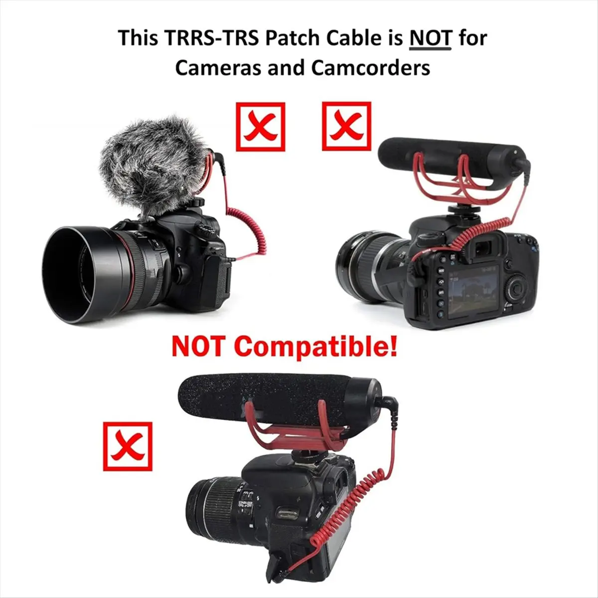 Delightado- Adecuado para Rode SC7 Cable de conexión TRS a TRRS de 3,5 mm para RODE Sc7 de VIDEOMIC GO Video Micro-Type Mics SC2 TRS