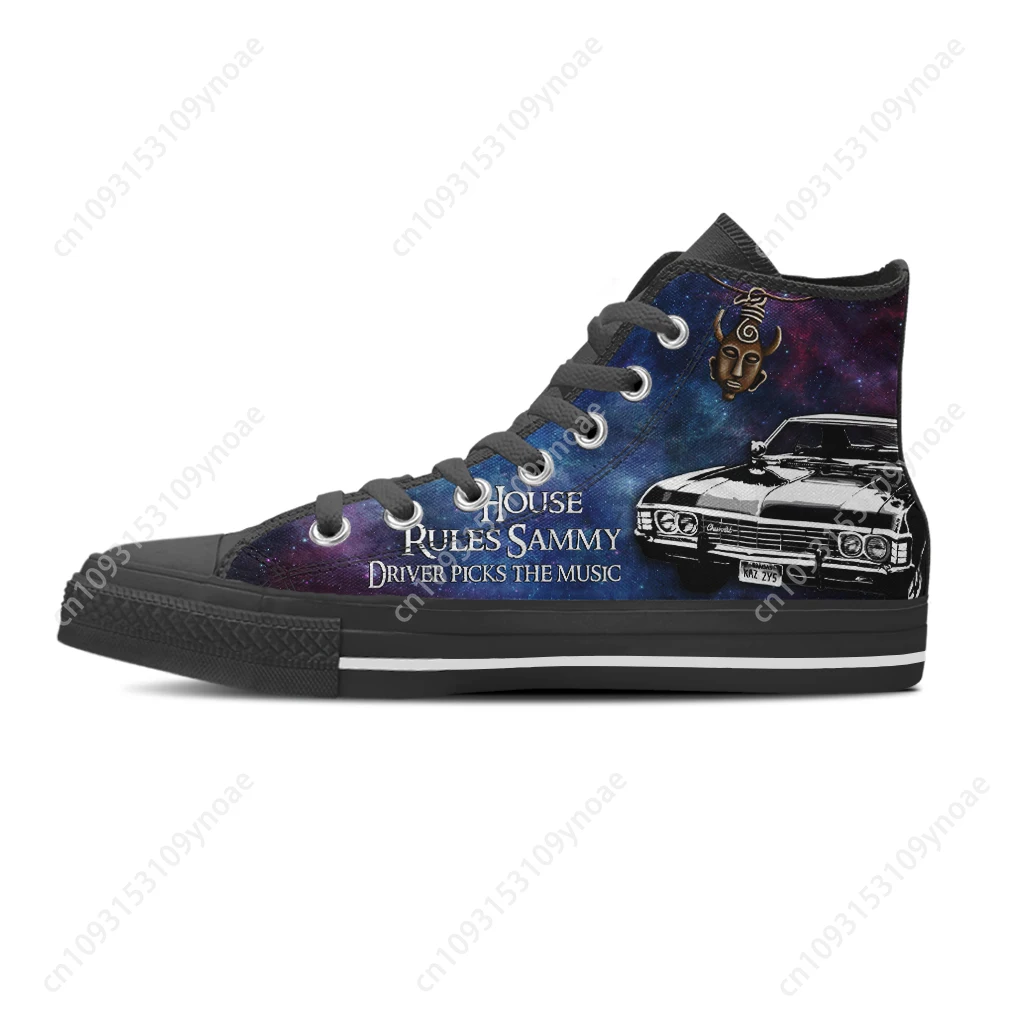 Supernatural Anti Possession Tattoo Pattern Shoes Lighweight Breathable Lace Up Shoes Casual Canvas Shoes Zapatos