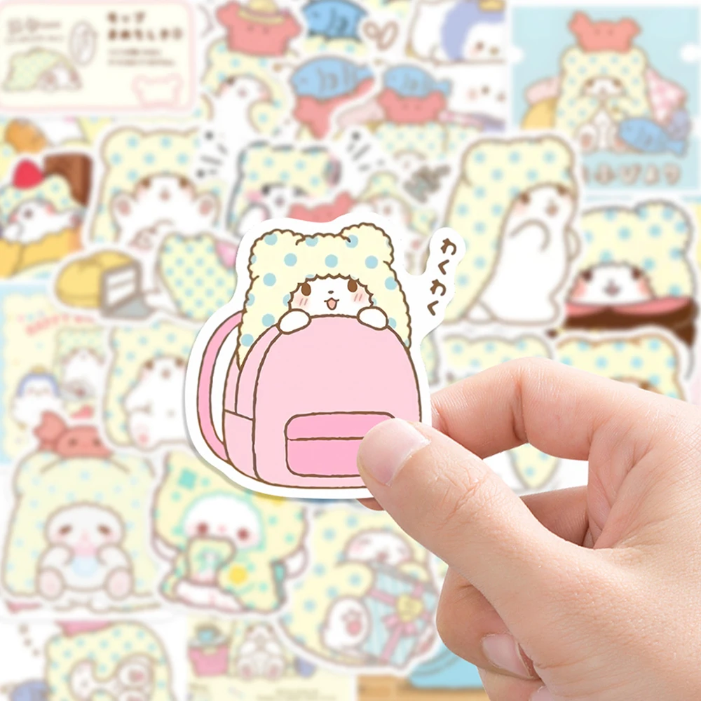 10/30/50 قطعة لطيف Marumofubiyori سانريو ملصقات الكرتون الشارات للأطفال لعبة زجاجة ماء الهاتف الأمتعة Kawaii الشارات الديكور #3