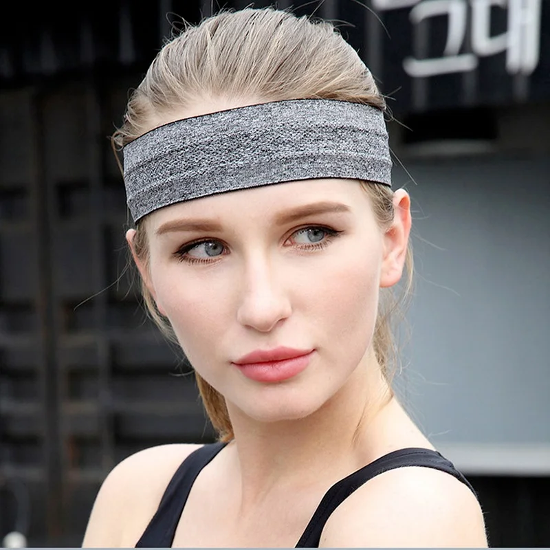 

Sport Sweatband Breathable Fabric Gym Sweatband Unisex Sweat Headband Runnning Basketball Yoga Hair Band Elastic Head Band