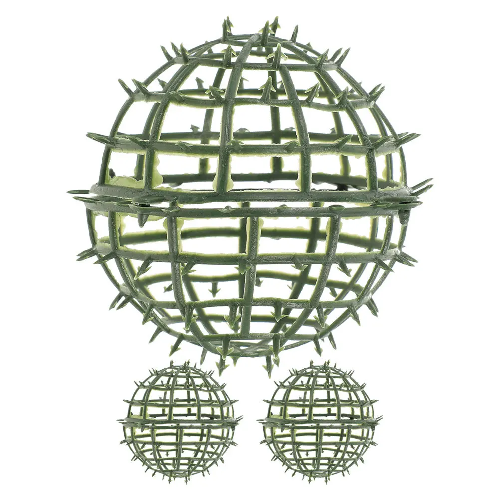 

3Pcs Artificial Plant Topiary Ball Rack Plastic Frame Flower Stand Holder Garden Backyard Artificial Plant Flower Ball