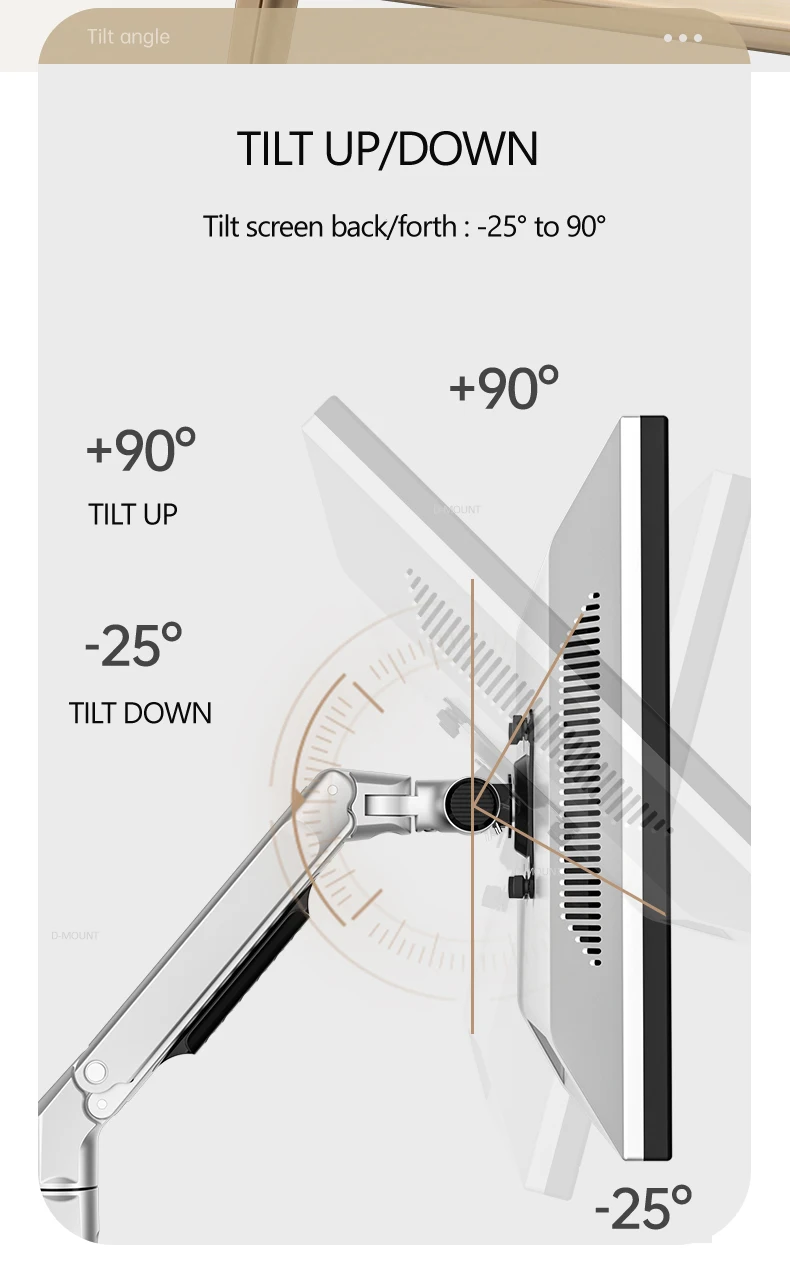 Brazo Monitor y Portátil 17" – Resorte Mecánico hasta 11kg - imagen 4