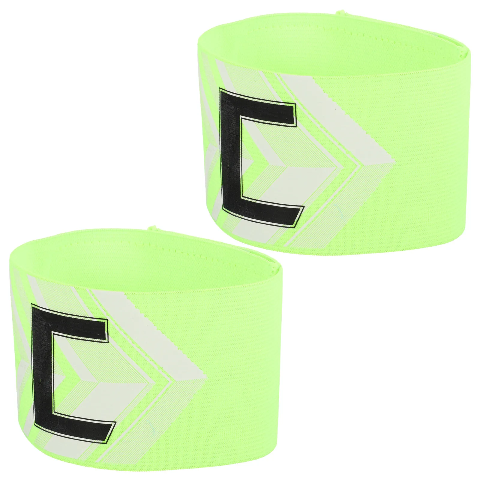 2Pcs Football Captain Armbands Bright Color Printed Long-Lasting Soccer Team Leader Bands for Kids Teens Sports Games Flexible