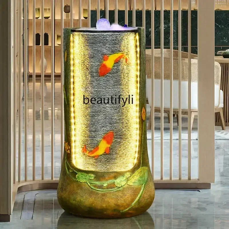 45 Chinese Floor Flowing Water Ornaments Circulating Water Living Room Entrance Home Decoration Humidifying Feng Shui