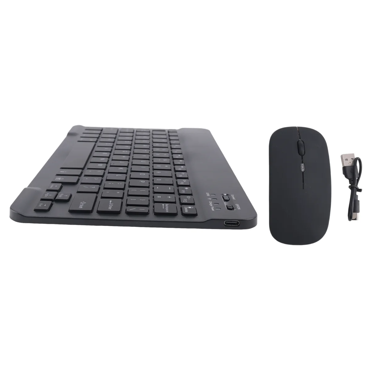 인기 있는 10인치 무선 키보드 및 마우스 RGB 백라이트 충전식 Bluetooth 키보드 및 마우스 콤보 키트 블랙