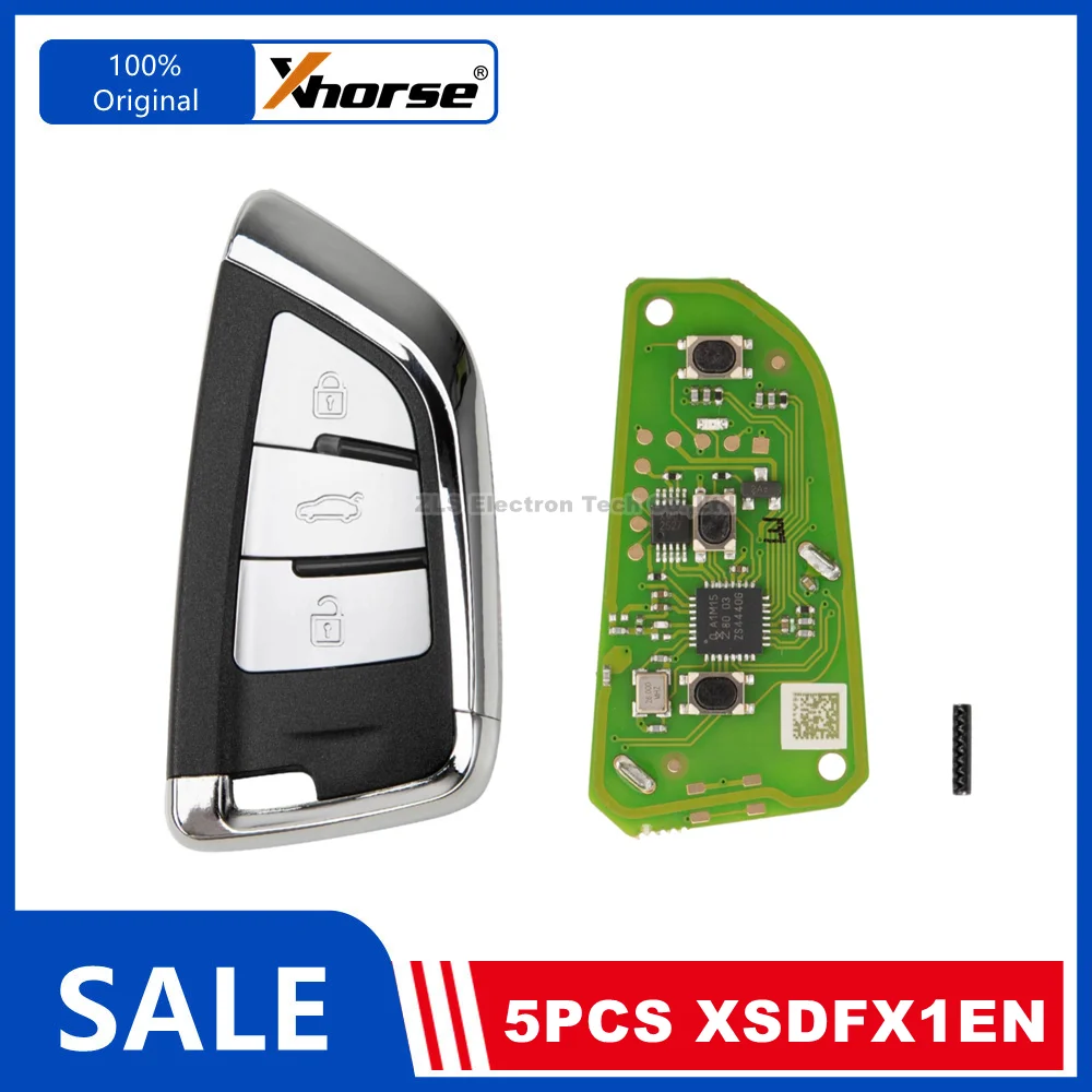 5 Piece XHORSE XSDFX1EN 3 Buttons Small Knife Style Universal Smart Key