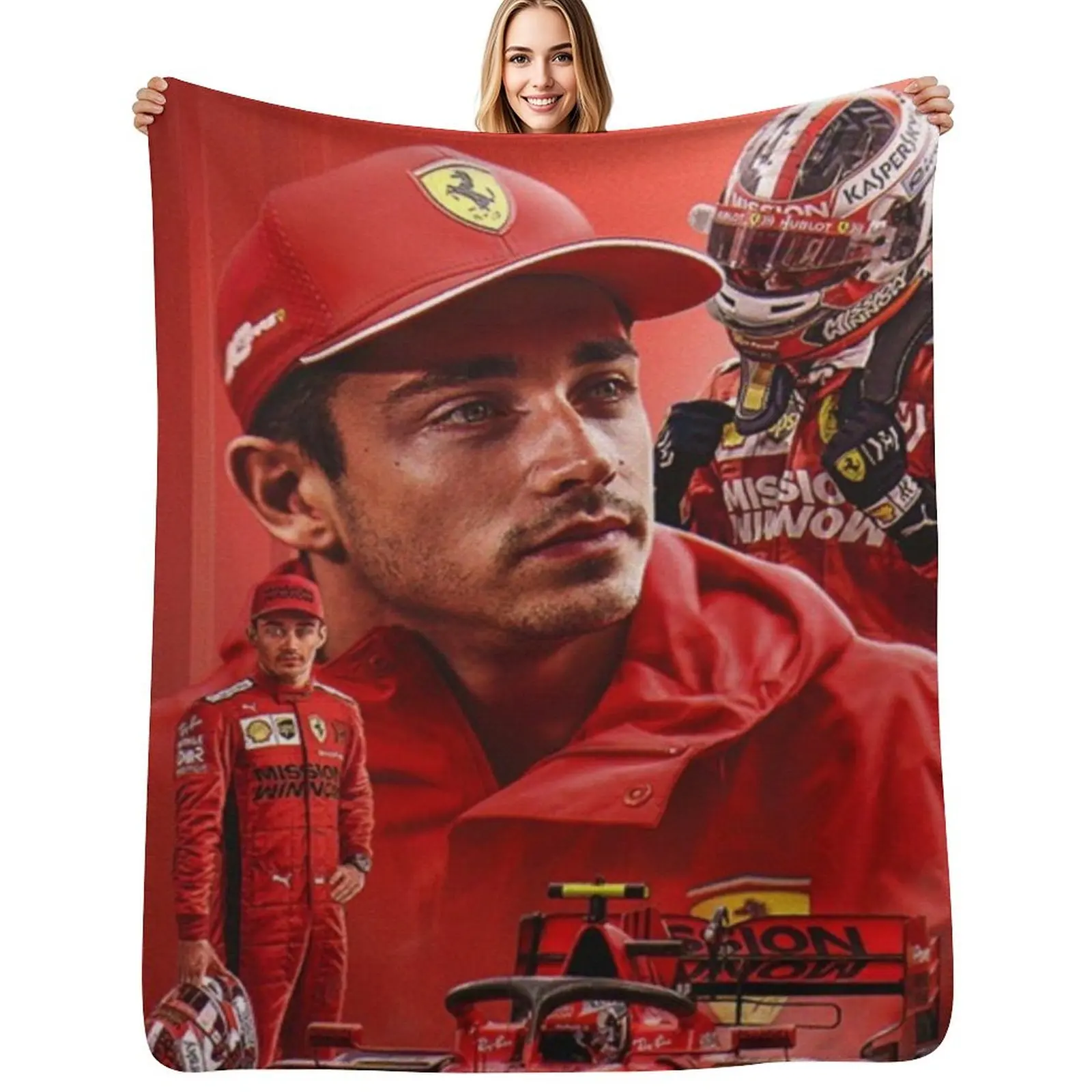 Wallpaper Leclerc Throw Blanket Furry Thermal Picnic For Decorative Sofa For Baby anime Blankets