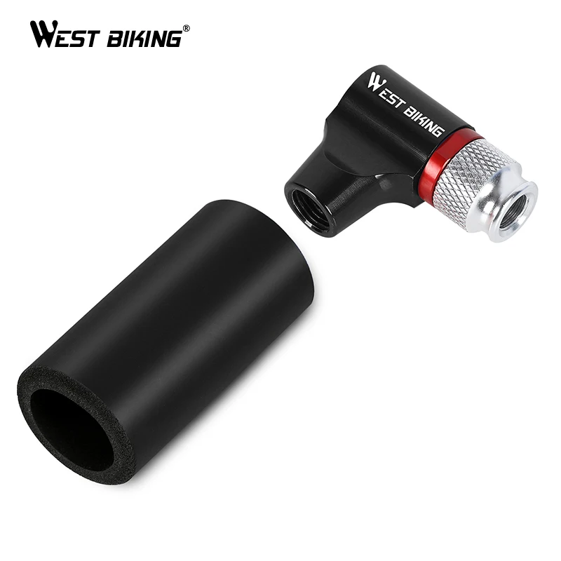 WEST BIKING Mini CO2 Pump Portable  Bicycle Tire Inflator With Gas Cylinder Cartridge Schrader Presta Valve MTB Road Bike Pump