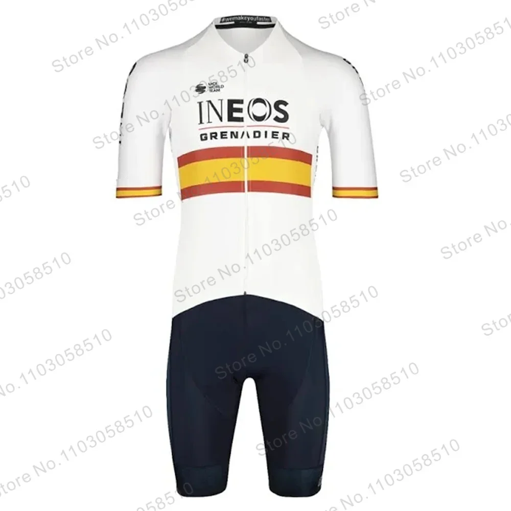 Cycling Clothes Ineos Men's Jersey Suit Road Bike Uniform Bib Mtb Male Clothing Jacket Short Pants Man Cycle Spring Summer 2023