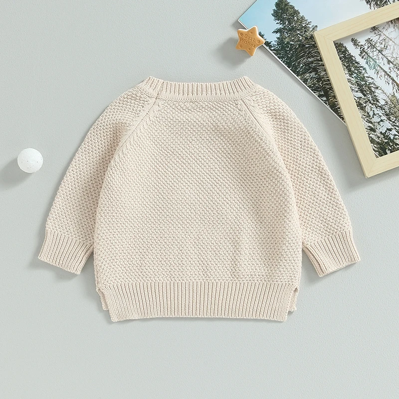 2023-06-01 Lioraitiin 0-24M Infant Baby Boy Girl Knitted Sweater Warm Long Sleeve Pullovers with Pocket Autumn Knitwear