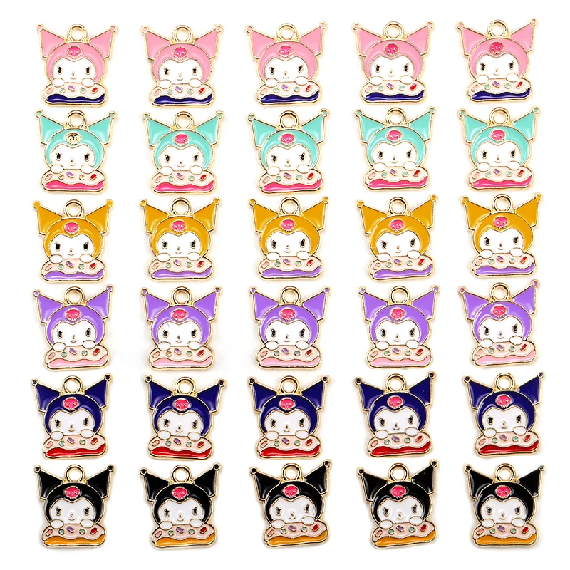 

15Pcs 15*15MM Cartoon Cute Animal Enamel Alloy Charm Fun Pendant DIY Earrings Bracelet Necklace Jewelry Making Accessories