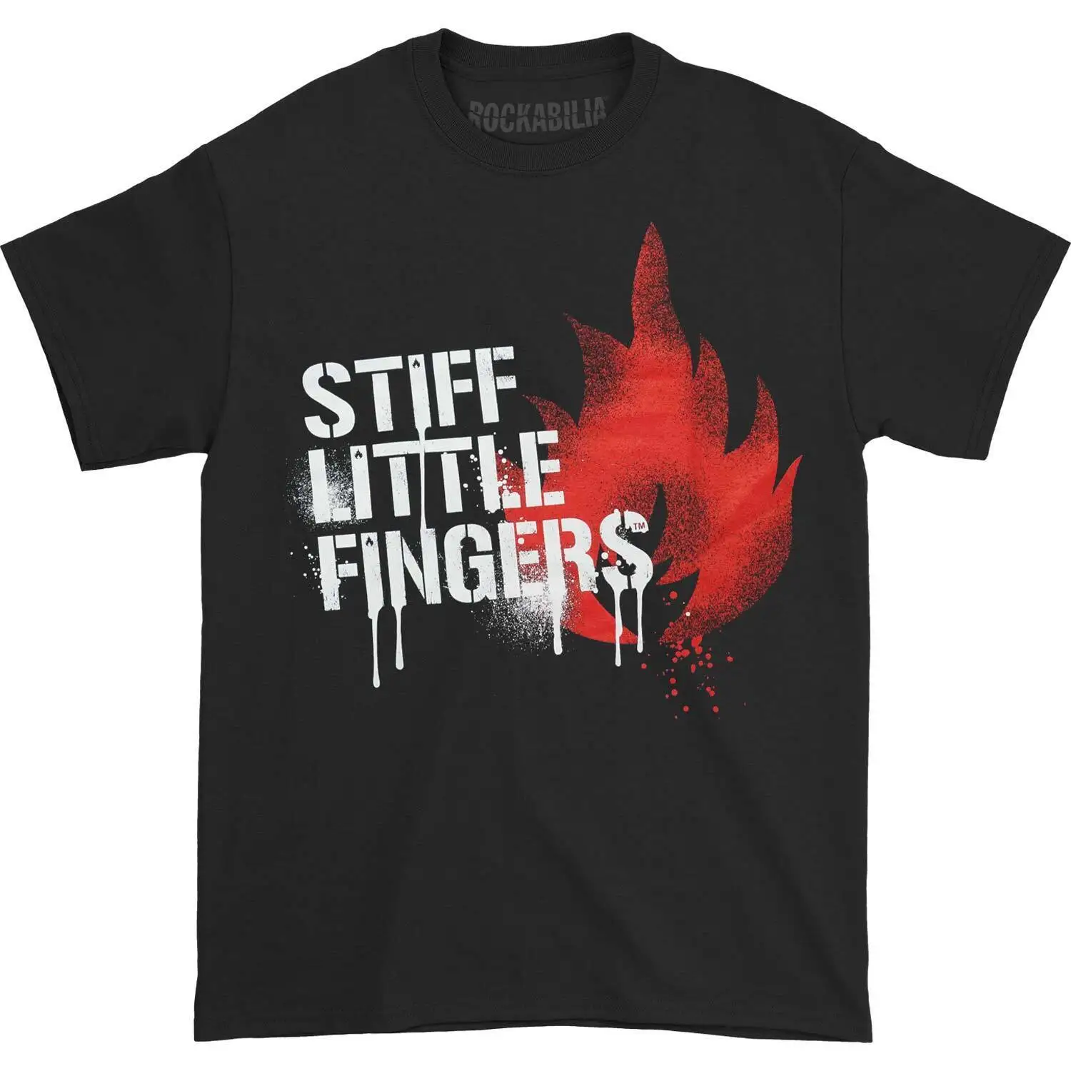 Men'S Stiff Little Fingers Graffiti T Shirt Xxx Large Black