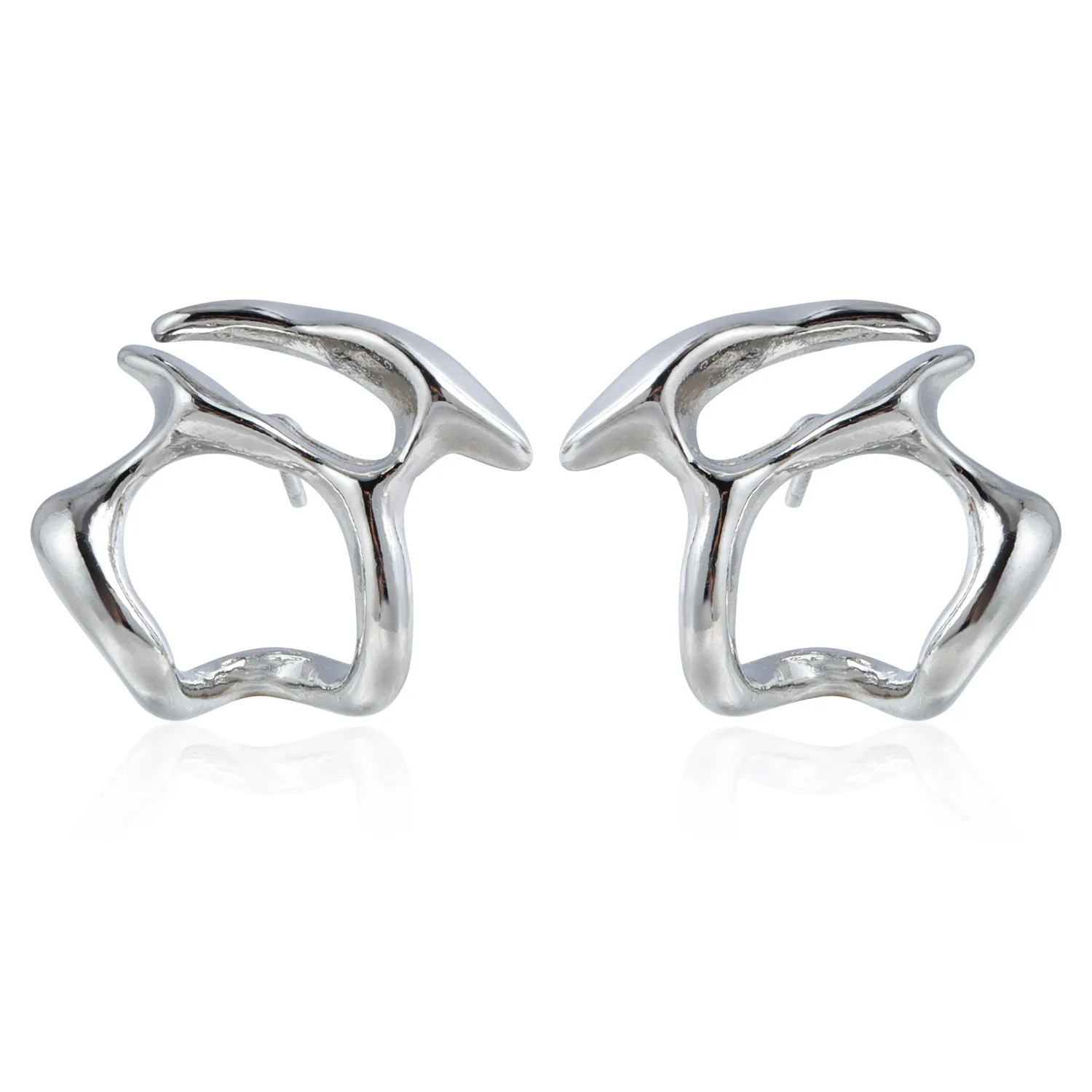 New Fashion Trend Earrings Alloy Hollow Abstract Earrings All Kinds of Personalized Irregular Earrings for Women