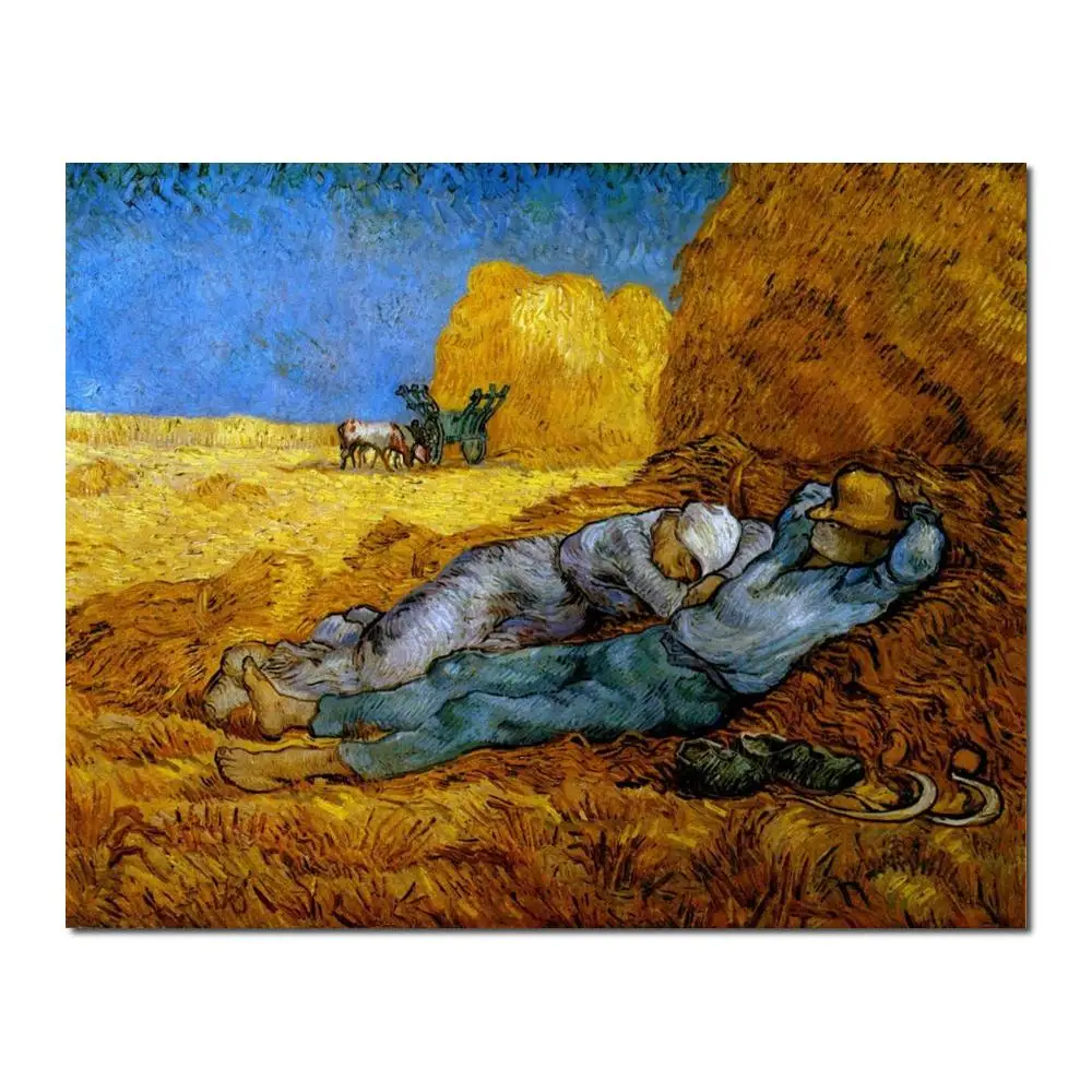 

Hand Painted Wall Art Vincent Van Gogh Painting Canvas Rest Work After Millet Village Landscape Modern Artwork Living Room Decor