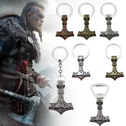 Dropshipping Keychain Charm Thor Hammer Mjolnir Viking Amulet Hammer Scandinavian Keychain Norse Jewelry Viking Key Chains