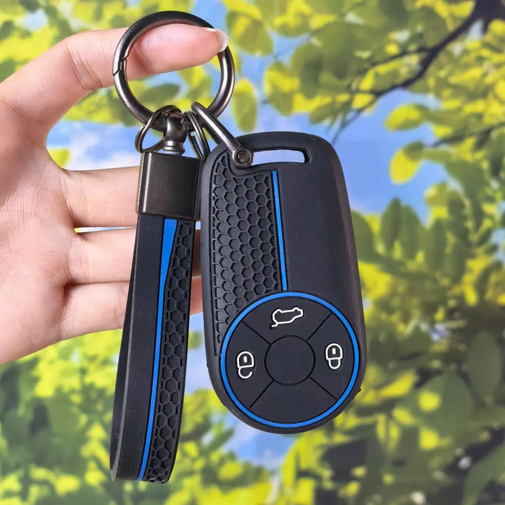 Silicone Keychain For Ora Funky Cat Car Key Cover Black Cat/Victoria/THENEXTORACAR Car Key Decoration Modification Accessories