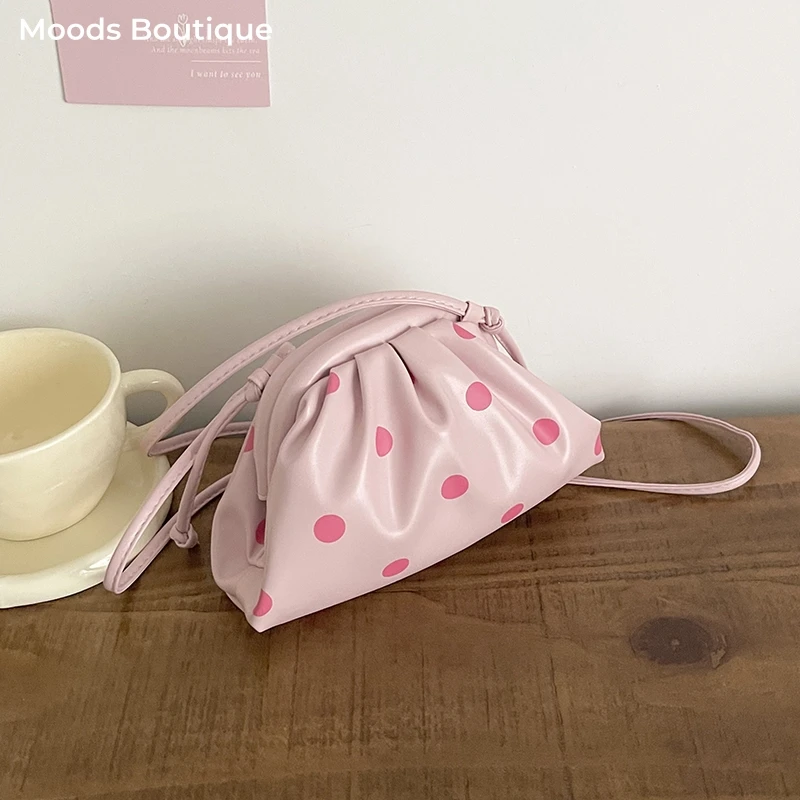 Bolsos y Carteras de Diseño de Lujo MOODS Super Mini para Mujer, con Puntos, de Cuero PU, Ligeros, Pequeños, de Hombro y Cruzados