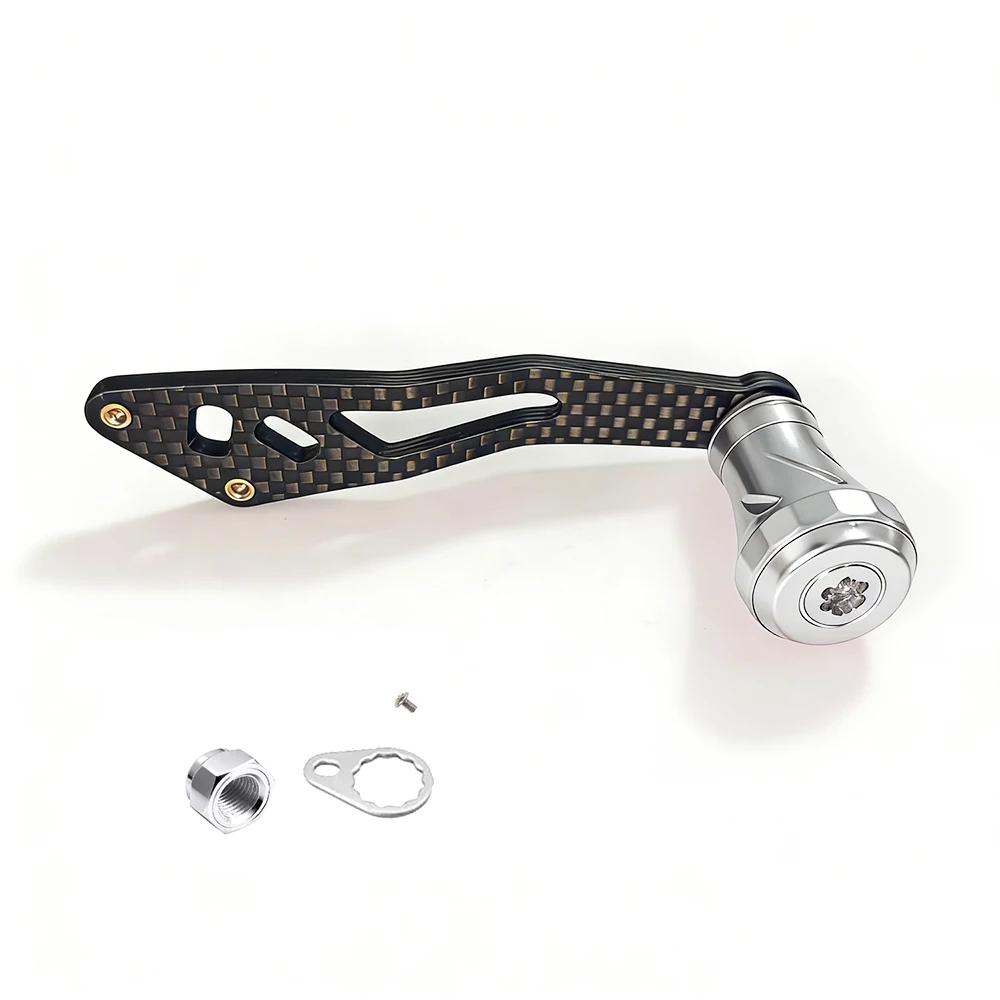 Manivela de carbono con pomo metálico para carretes baitcasting - imagen 2