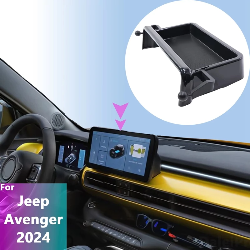 

For Jeep Avenger 2024 Center Console Behind Screen Storage Box Dashboard Organizer Tray