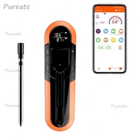 Wireless Meat Thermometer Sensor Probe Long Range Bluetooth APP Control for Grilling BBQ Cooking Oven