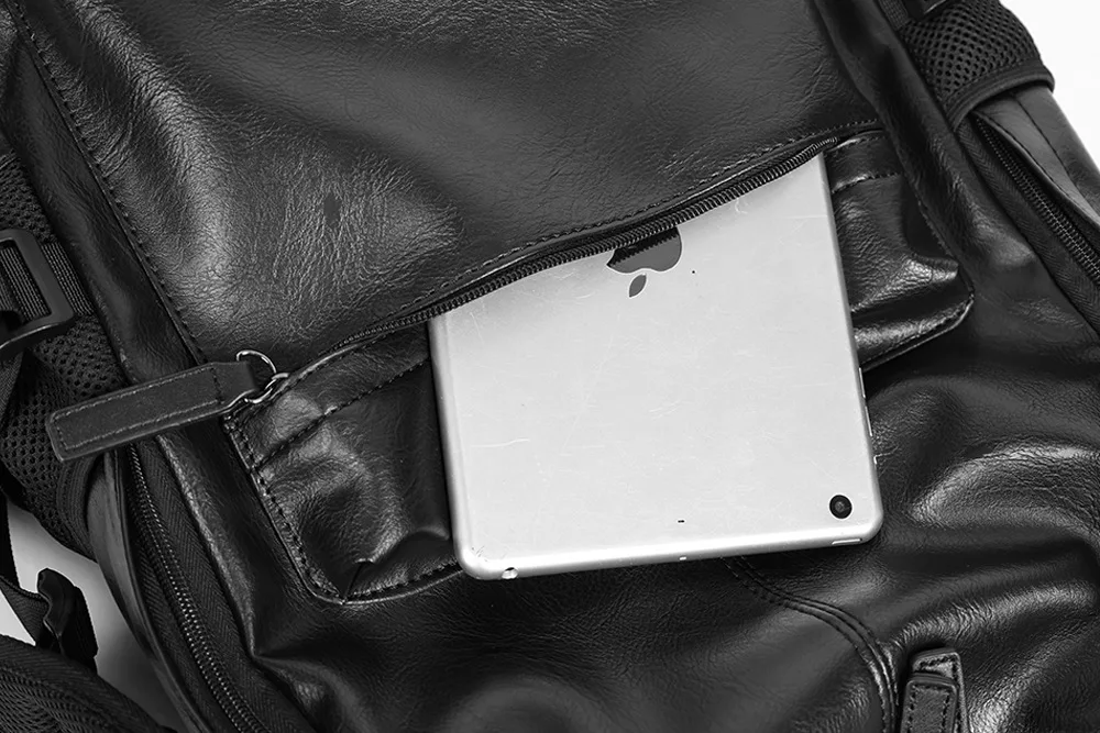 Modischer Rucksack für Herren, Große Kapazität, Reisetasche, Luxuriöser Weicher Lederrucksack für Männer, Lässiger Einfacher Tagesrucksack, Solider Schulrucksack – Detail 25