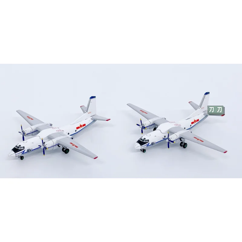 

PT литой под давлением масштаб 1/400 китайские ВВС Y-7H костюм двойного самолета транспортный самолет модель из сплава Коллекционный декоративный орнамент