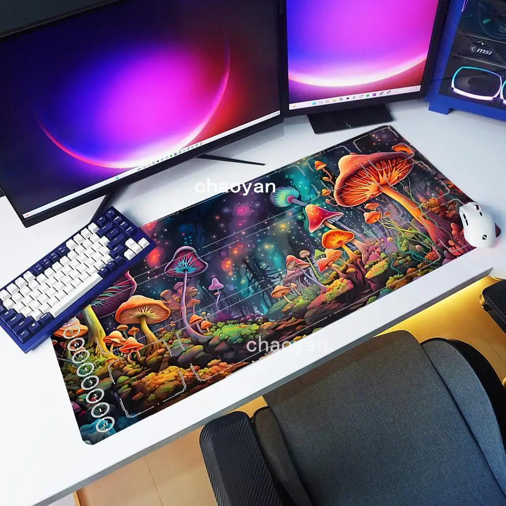 

The full-screen mushroom game mouse pad is a computer accessory made of rubber for anti-slip Mouse Pad