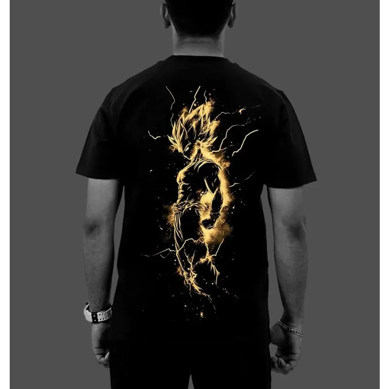 

Летние мужские футболки японского аниме DRAGON BALL графическая одежда Harajuku Y2K негабаритные 100% хлопок DBZ спортивная одежда топы футболки