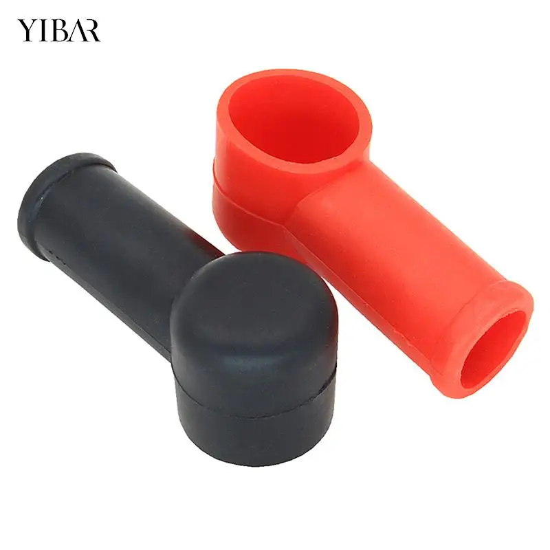 2Pcs รถจักรยานยนต์รถแบตเตอรี่ลบบวก Terminal ฝาครอบเปลี่ยนแบตเตอรี่ Boot Insulating Protector