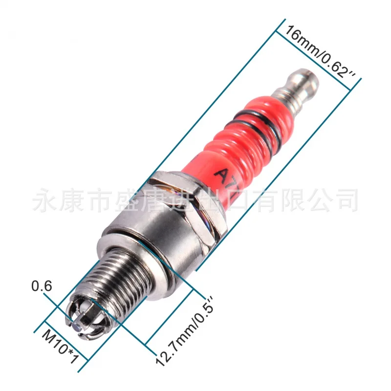 A7tc Three-Jaw Three-Pole 3-Jaw Spark Plug Replacement 50cc Motorbike 70cc 90cc 110cc Motorcycle