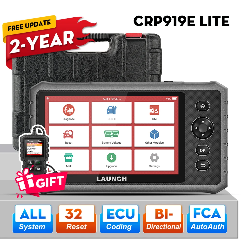 Newest LAUNCH X431 CRP919E lite All System Bidirectional Tool FCA AutoAuth 32 Resets 2 Years Free update PK CRP919E Code Reader