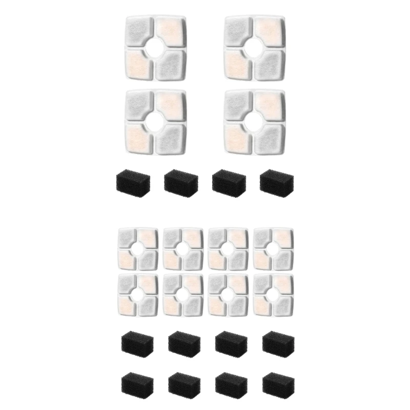 Conjunto automático filtros para fontes água para cães, esponjas filtro para fontes água saudáveis para gatos