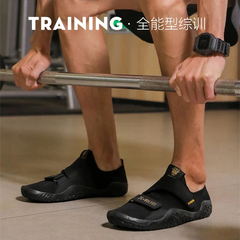 Deadlift-zapatos de entrenamiento cruzado para hombre y mujer, calzado minimalista para levantamiento de pesas, para gimnasio, con suela cero caída