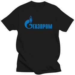 Gazprom-メンズロゴTシャツ,ロシア,ロシア,ロシア,マレーシア,白,面白いトップス,ユニセックス