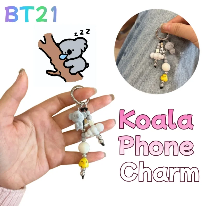 

BT21 Koya little chicken bead keychain, personalized phone chain, sweet CCD lanyard, girlish gift pendant, cute accessory