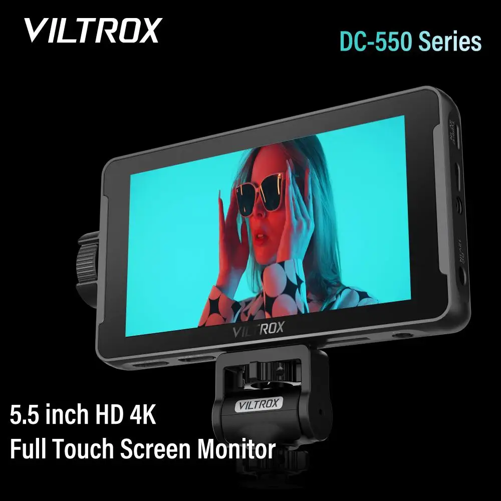 VILTROX DC-550 Monitor portatile professionale da 5.5 pollici 1920x1080 4K con supporto HDMI-Campatib Touch Screen Field 3D LUT Director M