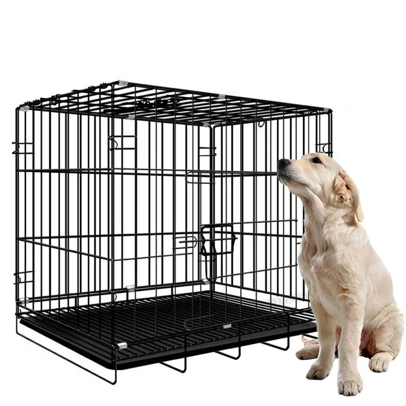 Foldable High Quality Pet Rabbit Dogs Cage 304 Stainless Collapsible Dog Cages with Tray