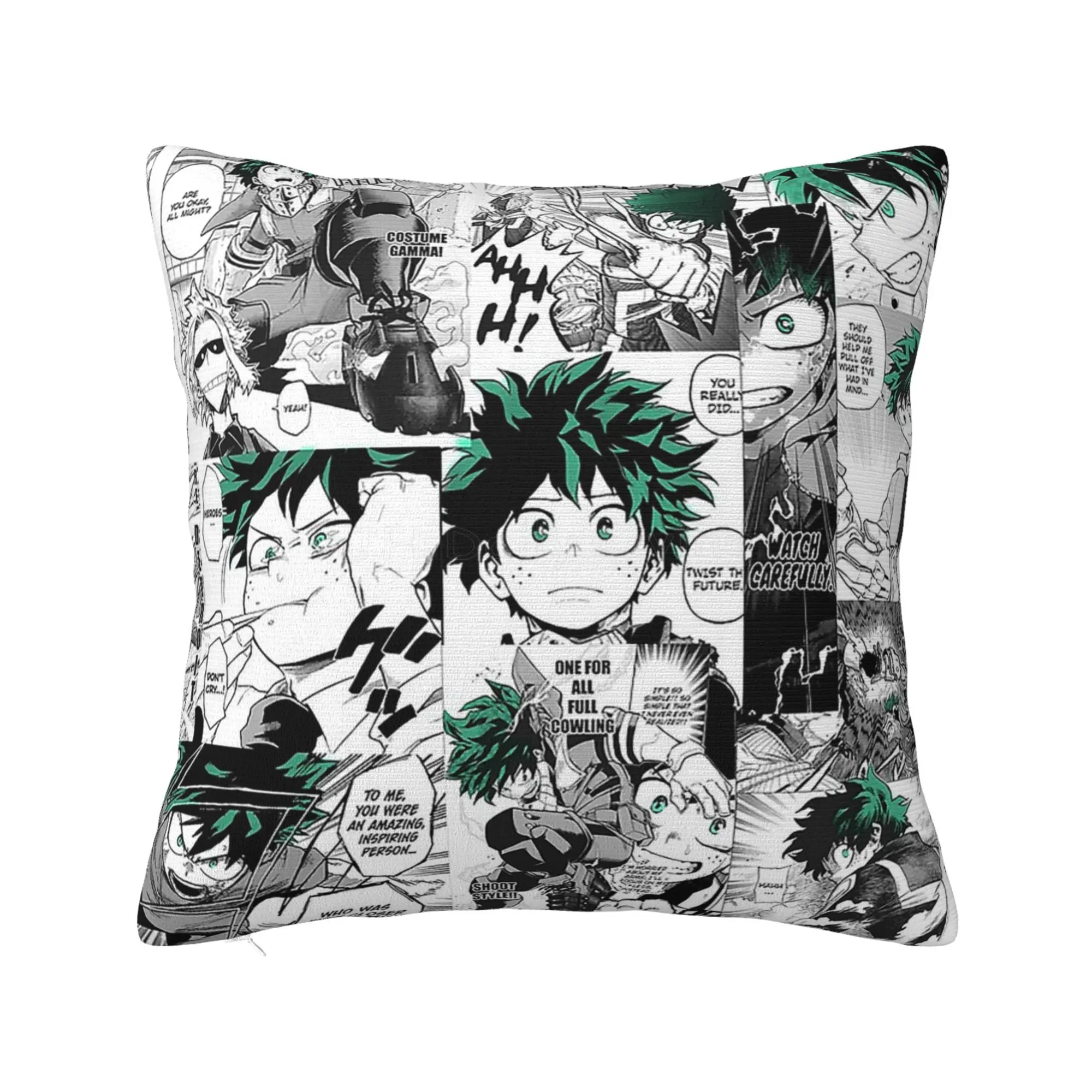 Funda de almohada de My Hero Academia Anime Manga, cubierta de cojín decorativa, fundas de almohada decorativas para sofá, cama y coche