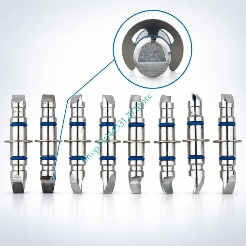 Wheel Alignment Pin, 8-Piece Stainless Steel Double-Ended Set with Center Flanges for Tire Balancing Service