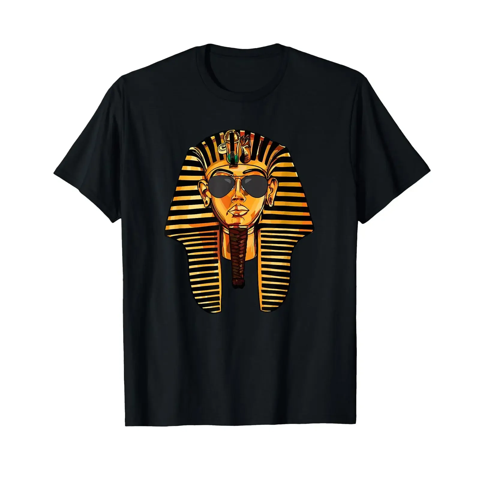 King Pharaoh Tutankhamun Sunglasses TUT T Shirt vintage Washed Casual graphic Stretched Stylish fashion Unisex Versatile
