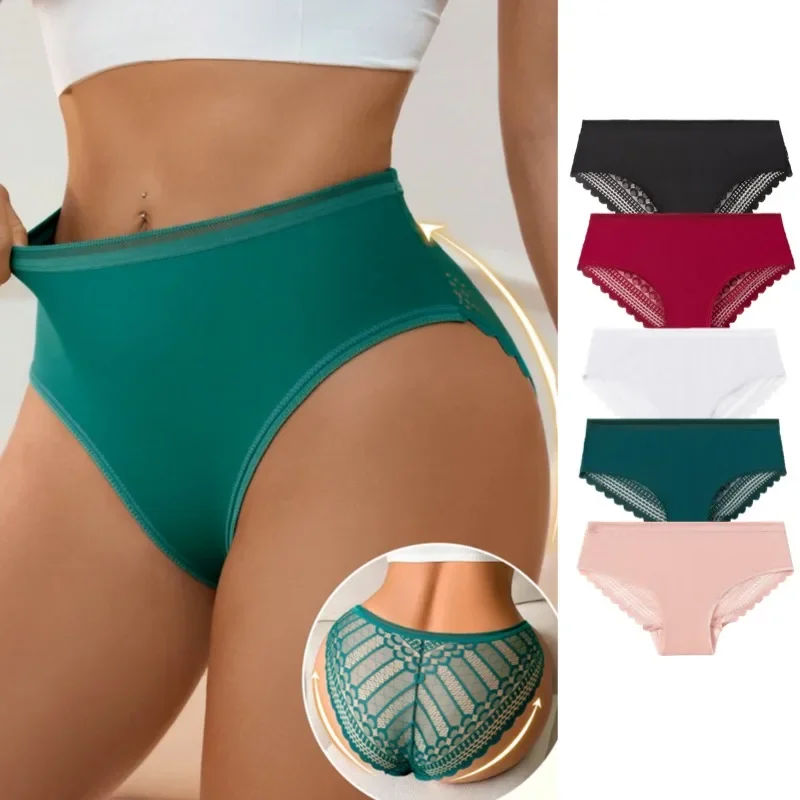 3PCS/Set Women's Panties Fashion Lace Soft Female Hollow out Briefs Sexy Lingerie Breathable Comfortable Underpant Hot