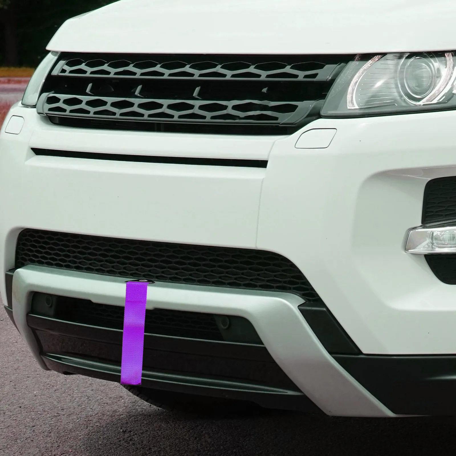 Stylish Car Tow Strap Decoration Enhances Vehicle Appearance Simple Color Cool Design Universal Fit Automotive Exterior