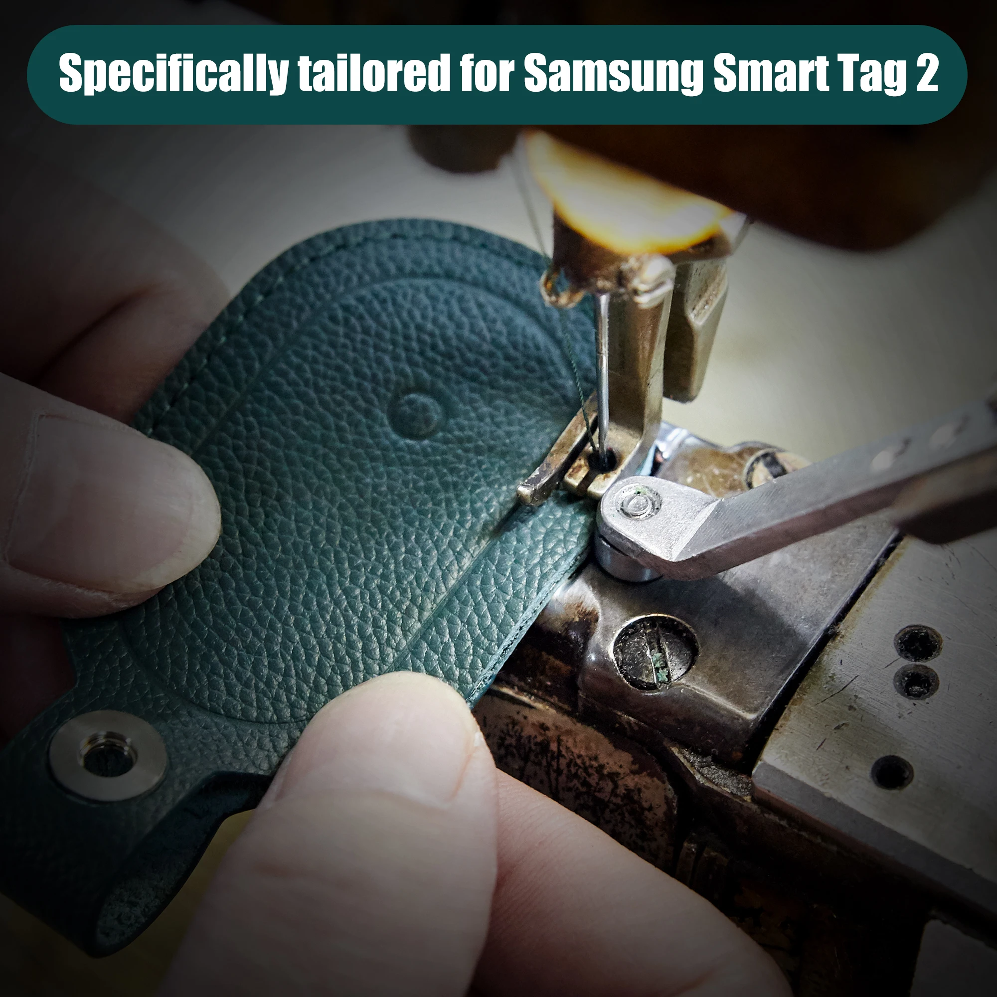 Genuine Leather for Smarttag2 Case Keychain Samsung SmartTag Case for Galaxy Smart Tag 2 Holder Keyring for Keys, Luggage，pets