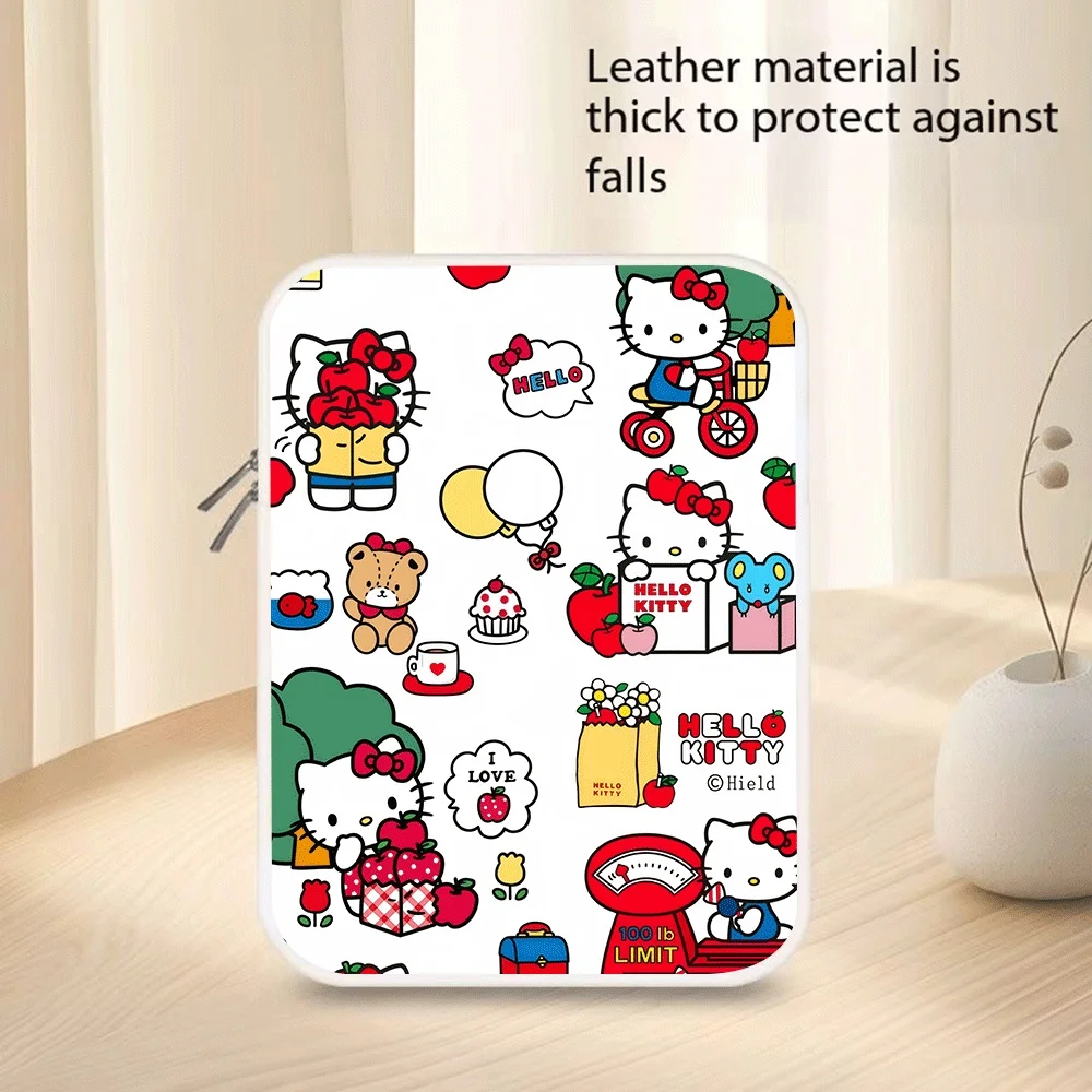 

Cute Cartoon Anime Storage Bag HelloKitty Kurome 10 11 12 13 14 15 Inch Pu Tablet Bag Laptop Sleeve Bag for Macbook Holiday Gift