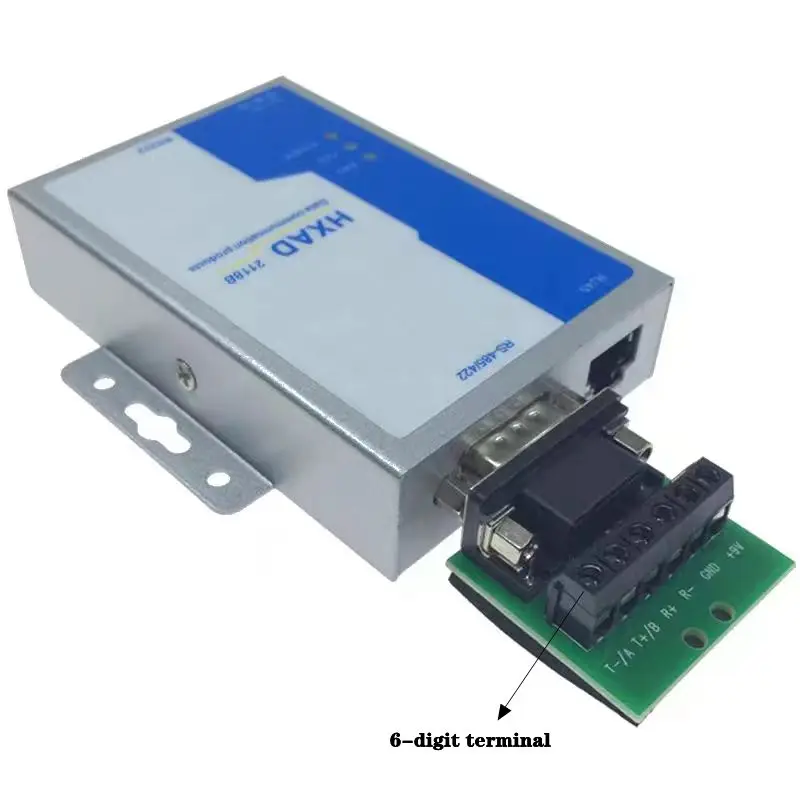 HXAD-HXSP-2118B Active Anti Surge Anti-Interference DB9 Serial Port RS232 to RS422/RS485 Active Converter 1.8km